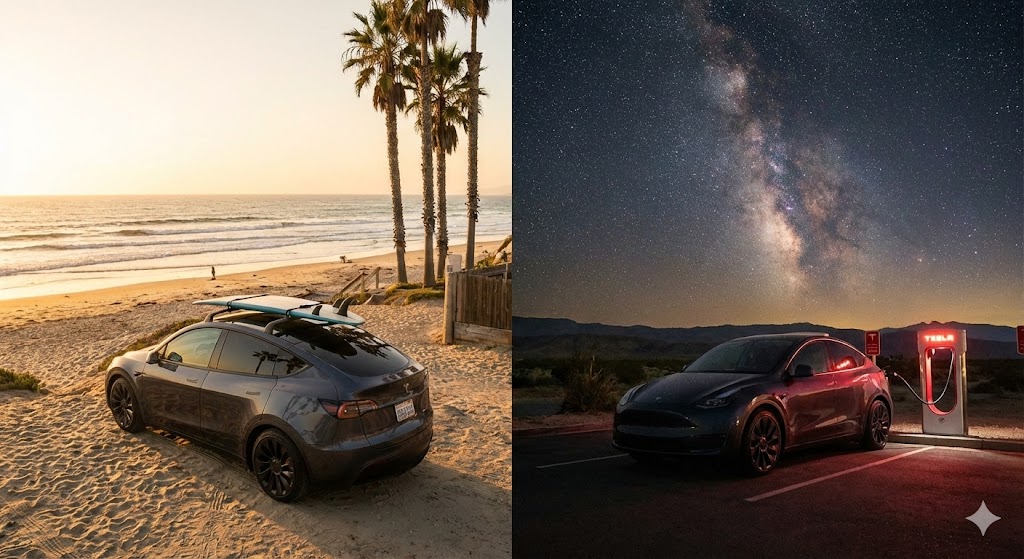 San Diego Surf und Desert Escapade - Tesla Camping Anza-Borrego